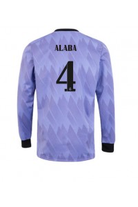 Real Madrid David Alaba #4 Voetbaltruitje Uit tenue 2022-23 Lange Mouw